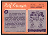 1970 Topps Football Rolf Krueger #26 VG — Example A back of card