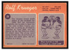 1970 Topps Football Rolf Krueger #26 VG — Example B back of card