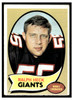 1970 Topps Football Ralph Heck #127 Low Grade - Creases front of card
