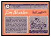 1970 Topps Football Jim Shorter #56 Low Grade - Marks back of card