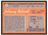 1970 Topps Football Johnny Roland #76 Good — Example B back of card