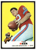 1969 Topps Football Tom Beer #18 Low Grade - Creases front of card