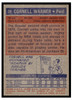 1972 Topps Basketball Cornell Warner #59 VG back of card