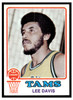 1973 Topps Basketball Lee Davis #253 Base VG front of card