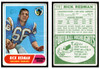 1968 Topps Football Rick Redman #115 VG — Example A front and back of card