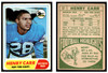 1968 Topps Football Henry Carr #57 VG — Example A front and back of card