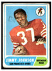 1968 Topps Football Jimmy Johnson #61 Low Grade - Marks front of card