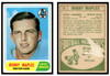 1968 Topps Football Bobby Maples #16 VG front and back of card