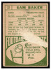 1968 Topps Football Sam Baker #32 VG back of card