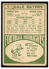 1968 Topps Football Gale Sayers #75 Low Grade - Marks back of card