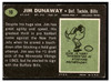 1969 Topps Football Jim Dunaway #10 VG back of card