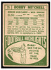 1968 Topps Football Bobby Mitchell #35 VG back of card