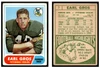 1968 Topps Football Earl Gros #7 VG — Example A front and back of card