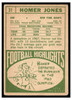1968 Topps Football Homer Jones #31 VG back of card