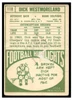 1968 Topps Football Dick Westmoreland #118 VG back of card