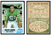 1968 Topps Football Ralph Baker #38 VG front and back of card