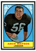 1967 Topps Football Arch Matsos #37 VG front of card