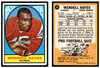 1967 Topps Football Wendell Hayes #36 VG front and back of card