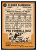 1967 Topps Football Elbert Dubenion #20 Good back of card