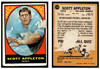1967 Topps Football Scott Appleton #118 Poor front and back of card