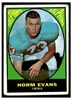 1967 Topps Football Norm Evans #85 Good — Example A front of card