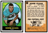 1967 Topps Football Norm Evans #85 Good — Example C front and back of card
