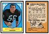 1967 Topps Football Arch Matsos #37 Good front and back of card