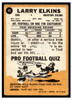 1967 Topps Football Larry Elkins #49 Good back of card