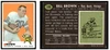 1969 Topps Football Bill Brown #170 Low Grade front and back of card