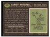 1969 Topps Football LeRoy Mitchell #183 Low Grade back of card