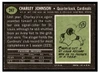 1969 Topps Football Charley Johnson #247 VG back of card