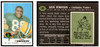 1969 Topps Football Dave Robinson #190 VG front and back of card