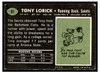 1969 Topps Football Tony Lorick #61 Good back of card