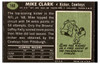 1969 Topps Football Mike Clark #188 Low Grade back of card
