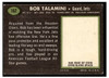 1969 Topps Football Bob Talamini #162 Low Grade back of card