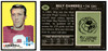 1969 Topps Football Billy Gambrell #101 Low Grade front and back of card