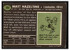 1969 Topps Football Matt Hazeltine #204 Low Grade back of card