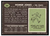 1969 Topps Football Homer Jones #244 Low Grade - Creases back of card