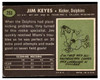 1969 Topps Football Jim Keyes #253 VG back of card