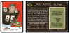 1969 Topps Football Billy Martin #148 Low Grade front and back of card