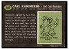1969 Topps Football Carl Kammerer #158 VG — Example B back of card