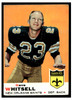 1969 Topps Football Dave Whitsell #14 Low Grade front of card