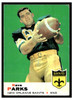 1969 Topps Football Dave Parks #127 Low Grade - Creases front of card