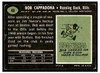 1969 Topps Football Bob Cappadona #40 Low Grade - Creases back of card