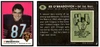 1969 Topps Football Ed O'Bradovich #95 Low Grade front and back of card