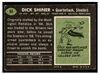 1969 Topps Football Dick Shiner #64 Low Grade back of card