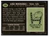 1969 Topps Football Lou Michaels #116 Low Grade — Example B back of card