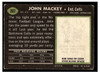 1969 Topps Football John Mackey #207 Low Grade back of card