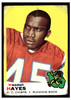 1969 Topps Football Wendell Hayes #58 Low Grade front of card