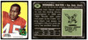 1969 Topps Football Wendell Hayes #58 Low Grade front and back of card